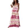image:imageCHICME Womens Sleeveless Nightgown Soft Comfy Long Nightgown Pajama Lounge Dress with PocketsDark Red