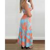 image:imageCHICME Summer Dresses for Women 2026 Sleeveless Casual Boho Maxi Dress Square Neck Cut Out Floral A Line DressCfloral Blue