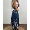 image:imageCHICME Summer Dresses for Women 2026 Sleeveless Casual Boho Maxi Dress Square Neck Cut Out Floral A Line DressDfloral Purplish Blue