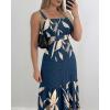 image:imageCHICME Summer Dresses for Women 2026 Sleeveless Casual Boho Maxi Dress Square Neck Cut Out Floral A Line DressDfloral Purplish Blue