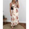image:imageCHICME Summer Dresses for Women 2026 Sleeveless Casual Boho Maxi Dress Square Neck Cut Out Floral A Line DressEfloral Apricot