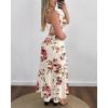 image:imageCHICME Summer Dresses for Women 2026 Sleeveless Casual Boho Maxi Dress Square Neck Cut Out Floral A Line DressEfloral Apricot