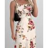 image:imageCHICME Summer Dresses for Women 2026 Sleeveless Casual Boho Maxi Dress Square Neck Cut Out Floral A Line DressEfloral Apricot