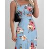 image:imageCHICME Summer Dresses for Women 2026 Sleeveless Casual Boho Maxi Dress Square Neck Cut Out Floral A Line DressFmisty Blue
