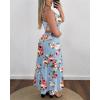 image:imageCHICME Summer Dresses for Women 2026 Sleeveless Casual Boho Maxi Dress Square Neck Cut Out Floral A Line DressFmisty Blue