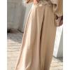 image:imageCHICME Women Summer 2 Piece Outfits Off Shoulder Top Flowy Wide Leg Pants Set Vacation Travel Airport OutfitsApricot