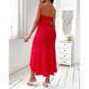image:imageCHICME Womens Strapless Maxi Bodycon Dresses Wrap Asymmetrical Beach Maxi Long Dress Beach CoverupsRed