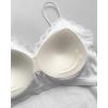 image:imageCHICME Womens V Neck Lace Trim Camisole Spaghetti Straps Slim Fit Ribbed Cami Tops Going Out Tank Tops with Builtin BraAwhite