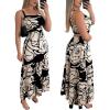 image:imageCHICME Summer Dresses for Women 2026 Sleeveless Casual Boho Maxi Dress Square Neck Cut Out Floral A Line DressAblack