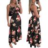 image:imageCHICME Summer Dresses for Women 2026 Sleeveless Casual Boho Maxi Dress Square Neck Cut Out Floral A Line DressBfloral Black
