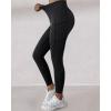 image:imageCHICME Fleece Lined Leggings Women Tummy Control Thermal Warm High Waisted Winter Yoga Pants with PocketsAblackwith Pocket