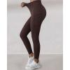 image:imageCHICME Fleece Lined Leggings Women Tummy Control Thermal Warm High Waisted Winter Yoga Pants with PocketsBrownwith Pocket