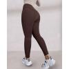 image:imageCHICME Fleece Lined Leggings Women Tummy Control Thermal Warm High Waisted Winter Yoga Pants with PocketsCoffee