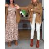 image:imageCHICME Solid Poncho Shawl Wraps Knitted Poncho Cardigan Warm Long Sleeve Cozy Versatile Fringe Sweater CardiganAcoffee