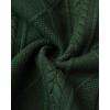 image:imageCHICME Women Argyle Cable Cardigan Casual Lightweight Cropped Coat Stand Collar Long Sleeve Metal Button Front Spring JacketsGreen