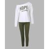image:imageCHICME Women Tracksuit Fall 2 piece Outfits Off The Shoulder Long Sleeve Tops and Pants Set Travel OutfitsGreen