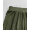 image:imageCHICME Womens 2 Piece Lounge Set U Neck Ribbed Knit Tank Top Pj Loungewear Casual Wide Leg Pants Comfy Matching SetsCarmy Green