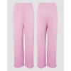 image:imageCHICME Womens 2 Piece Lounge Set U Neck Ribbed Knit Tank Top Pj Loungewear Casual Wide Leg Pants Comfy Matching SetsPink