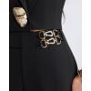 image:imageCHICME Womens 2 Piece Outfit Sleeveless Notched Collar Button Decor Crop Vest and High Waist Wide Leg Pants SetBlack