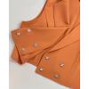 image:imageCHICME Womens 2 Piece Outfit Sleeveless Notched Collar Button Decor Crop Vest and High Waist Wide Leg Pants SetBrown