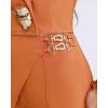 image:imageCHICME Womens 2 Piece Outfit Sleeveless Notched Collar Button Decor Crop Vest and High Waist Wide Leg Pants SetBrown