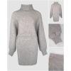 image:imageCHICME Womens 2 Piece Outfits High Neck Batwing Sleeve Sweater and Casual Slim Fit Skirt Set Fall Winter Sweater SetAgray