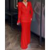 image:imageCHICME Womens Cowl Neck Ruched Slim Fit Maxi Dress Long Sleeve Backless Evening Wedding Guest Bodycon DressRed