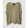 image:imageCHICME Womens Knit Tops 34 Batwing Sleeve Tops for Women HollowOut Pattern Edges Crochet Top Casual Pullover SweatersGreen