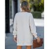 image:imageCHICME Womens Long Sleeve Zipper Slit Oversized Sweatshirt Casual Pullover Zipper Hoodies Fall ClothesApricot