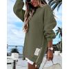 image:imageCHICME Womens Long Sleeve Zipper Slit Oversized Sweatshirt Casual Pullover Zipper Hoodies Fall ClothesBarmy Green