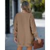 image:imageCHICME Womens Long Sleeve Zipper Slit Oversized Sweatshirt Casual Pullover Zipper Hoodies Fall ClothesBrown