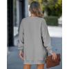 image:imageCHICME Womens Long Sleeve Zipper Slit Oversized Sweatshirt Casual Pullover Zipper Hoodies Fall ClothesGray