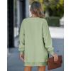 image:imageCHICME Womens Long Sleeve Zipper Slit Oversized Sweatshirt Casual Pullover Zipper Hoodies Fall ClothesGreen