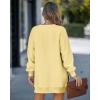 image:imageCHICME Womens Long Sleeve Zipper Slit Oversized Sweatshirt Casual Pullover Zipper Hoodies Fall ClothesYellow