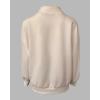 image:imageCHICME Womens Oversized Sweatshirts Half Zipper Long Sleeve Pullover Tops Casual Mock Neck Drop Shoulder Fall ShirtsApricot