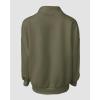 image:imageCHICME Womens Oversized Sweatshirts Half Zipper Long Sleeve Pullover Tops Casual Mock Neck Drop Shoulder Fall ShirtsBarmy Green