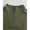 image:imageCHICME Womens Oversized Sweatshirts Half Zipper Long Sleeve Pullover Tops Casual Mock Neck Drop Shoulder Fall ShirtsBarmy Green