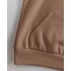 image:imageCHICME Womens Oversized Sweatshirts Half Zipper Long Sleeve Pullover Tops Casual Mock Neck Drop Shoulder Fall ShirtsDbrown