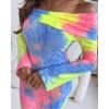 image:imageCHICME Womens Sexy Off Shoulder Bodycon Sweater Dress Long Sleeve Hollow Out Slim Fit Party Midi DressYellow