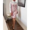 image:imageCHICME Womens Work Bodycon Dresses Button Decor Tweed Patch Pencil Midi Dress Elegant Office Outfits with PocketsAred