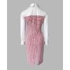 image:imageCHICME Womens Work Bodycon Dresses Button Decor Tweed Patch Pencil Midi Dress Elegant Office Outfits with PocketsAred