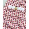 image:imageCHICME Womens Work Bodycon Dresses Button Decor Tweed Patch Pencil Midi Dress Elegant Office Outfits with PocketsAred