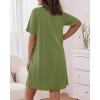 image:imageCHICME Nightgowns for Women Short Sleeve Sleep Shirts Casual Loose Printed Sleep Dress Soft Sleepwear with PocketsAgreen