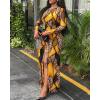 image:imageCHICME Womens Maxi Dresses 2 Piece Floral Mesh Set Sheer Long Sleeve Cover Up Mini Slip Spring Break Outfits Resort VacationYellow