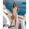 image:imageCHICME Womens Sexy Slip Dress Adjustable Spaghetti Strap Lace Double Lined Backless Party Summer Casual Midi DressesBeige