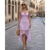 image:imageCHICME Womens Sexy Slip Dress Adjustable Spaghetti Strap Lace Double Lined Backless Party Summer Casual Midi DressesPurple