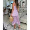 image:imageCHICME Womens Sexy Slip Dress Adjustable Spaghetti Strap Lace Double Lined Backless Party Summer Casual Midi DressesPurple