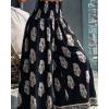 image:imageCHICME Boho Floral Shirred High Waisted Wide Leg Pants Flowy Trousers Summer Beach Vacation WearBlack