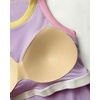 image:imageCHICME Womens ColorBlock Built in Bra Tank Tops Sleeveless Padded Racerback Casual Shirts Ribbed Fitted Basic TopLight Purple