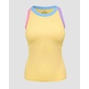image:imageCHICME Womens ColorBlock Built in Bra Tank Tops Sleeveless Padded Racerback Casual Shirts Ribbed Fitted Basic TopLight Yellow